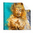 Textil Ersatzdruck Buddha Gold Tuerkis Quadrat Produktvorschau Frontal