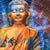 Textil Ersatzdruck Buddha In Meditation Querformat Zoom