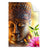 Textil Ersatzdruck Buddha Kopf Seerose Hochformat Produktvorschau Frontal