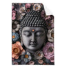 Textil Ersatzdruck Buddha Kunst Mit Pastellblueten Hochformat Produktvorschau Frontal