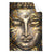 Textil Ersatzdruck Buddha Silber Gold Hochformat Produktvorschau Frontal