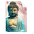 Textil Ersatzdruck Buddha Statue Mit Kirschblueten Hochformat Produktvorschau Frontal