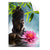 Textil Ersatzdruck Buddha Statue Mit Seerose Hochformat Produktvorschau Frontal