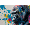 Textil Ersatzdruck Bunter Gorilla Mit Farbspritzern Querformat Motivvorschau
