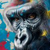 Textil Ersatzdruck Bunter Gorilla Mit Farbspritzern Querformat Zoom