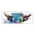 Textil Ersatzdruck Bunter Stierkopf Panorama Produktvorschau Frontal