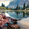 Textil Ersatzdruck Dramatischer Morgenblick Am See Hochformat Zoom