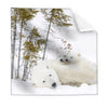Textil Ersatzdruck Eisbaerenfamilie In Winterlicher Landschaft Quadrat Produktvorschau Frontal