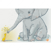 Textil Ersatzdruck Elefant Entlein Querformat Motivvorschau