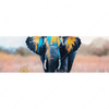 Textil Ersatzdruck Elefant Farben Der Wildnis Panorama Motivvorschau