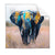 Textil Ersatzdruck Elefant Farben Der Wildnis Quadrat Produktvorschau Frontal