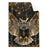 Textil Ersatzdruck Eule Inmitten Goldener Blaetter Hochformat Produktvorschau Frontal