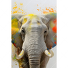 Textil Ersatzdruck Farbenexplosion Mit Elefant Hochformat Motivvorschau