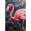 Textil Ersatzdruck Flamingo Dschungel Eleganz Hochformat Motivvorschau