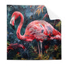 Textil Ersatzdruck Flamingo Dschungel Eleganz Quadrat Produktvorschau Frontal