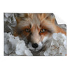 Textil Ersatzdruck Friedlicher Fuchs Und Blumen Querformat Produktvorschau Frontal