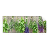 Textil Ersatzdruck Frische Kraeuter An Holzstange Panorama Produktvorschau Frontal
