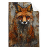 Textil Ersatzdruck Fuchs Grunge Stil Hochformat Produktvorschau Frontal