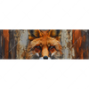 Textil Ersatzdruck Fuchs Grunge Stil Panorama Motivvorschau