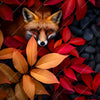 Textil Ersatzdruck Fuchs Im Herbstlaub Quadrat Motivvorschau