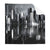 Textil Ersatzdruck Futuristische Skyline Quadrat Produktvorschau Frontal