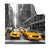 Textil Ersatzdruck Gelbe Taxis New York Quadrat Produktvorschau Frontal