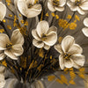 Textil Ersatzdruck Goldene Bluetenpoesie Querformat Zoom