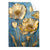 Textil Ersatzdruck Goldene Blumen Auf Blau Hochformat Produktvorschau Frontal