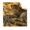 Textil Ersatzdruck Goldener Leopard Imposanter Jaeger Quadrat Produktvorschau Frontal