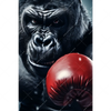 Textil Ersatzdruck Gorilla Mit Roten Boxhandschuhen Hochformat Motivvorschau