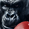 Textil Ersatzdruck Gorilla Mit Roten Boxhandschuhen Hochformat Zoom