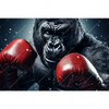 Textil Ersatzdruck Gorilla Mit Roten Boxhandschuhen Querformat Motivvorschau