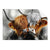 Textil Ersatzdruck Hochlandrinder Harmonie Der Natur Querformat Produktvorschau Frontal