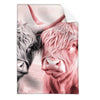 Textil Ersatzdruck Hochlandrinder Harmonie In Pastell Hochformat Produktvorschau Frontal
