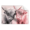 Textil Ersatzdruck Hochlandrinder Harmonie In Pastell Querformat Produktvorschau Frontal