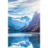 Textil Ersatzdruck Idyllischer Bergsee Im Gebirge Hochformat Motivvorschau