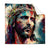 Textil Ersatzdruck Jesus Christus Mit Dornenkrone Quadrat Produktvorschau Frontal