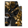 Textil Ersatzdruck Junger Hirsch Und Goldblumen Hochformat Produktvorschau Frontal