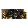Textil Ersatzdruck Junger Hirsch Und Goldblumen Panorama Produktvorschau Frontal