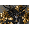 Textil Ersatzdruck Junger Hirsch Und Goldblumen Querformat Motivvorschau