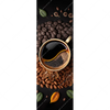 Textil Ersatzdruck Kaffee Mit Blattdekoration Schmal Motivvorschau