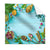 Textil Ersatzdruck Kraeuter Auf Blauem Holztisch Quadrat Produktvorschau Frontal