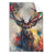 Textil Ersatzdruck Kreativer Hirsch Mit Farbspritzern Hochformat Produktvorschau Frontal
