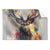 Textil Ersatzdruck Kreativer Hirsch Mit Farbspritzern Querformat Produktvorschau Frontal