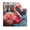 Textil Ersatzdruck Kunstvoller Flamingo Quadrat Produktvorschau Frontal