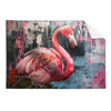 Textil Ersatzdruck Kunstvoller Flamingo Querformat Produktvorschau Frontal