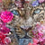 Textil Ersatzdruck Leopard Blumen Panorama Zoom