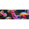 Textil Ersatzdruck Leuchtende Quallen Unter Wasser Panorama Motivvorschau