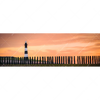 Textil Ersatzdruck Leuchtturm Bei Sonnenuntergang Panorama Motivvorschau