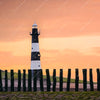 Textil Ersatzdruck Leuchtturm Bei Sonnenuntergang Querformat Zoom